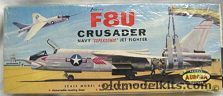 Aurora 1/48 Vought F8U Crusader Rare FF Version, 119-98 plastic model kit